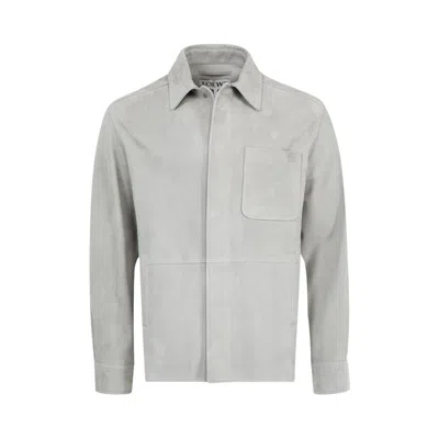 Pre-owned Loewe Overshirt 'light Grey' | Men's Size 50 In Gray