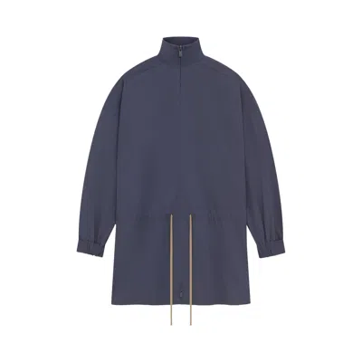 Pre-owned Essentials Fear Of God  Military Nylon Mockneck Anorak 'marine' | Blue | Men's Size M