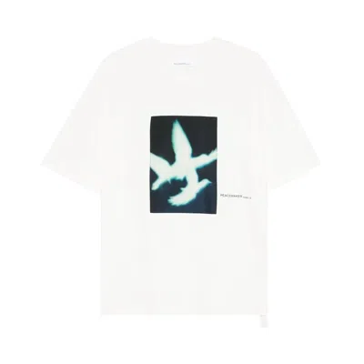 Pre-owned Oamc Peacemaker Dark Flower Short-sleeve T-shirt 'snow White' | Men's Size S