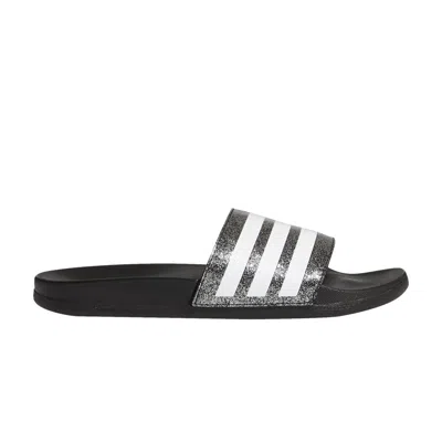 Pre-owned Adidas Originals Adidas Adilette Comfort Slide J 'black Glitter' | Kid's Size 2