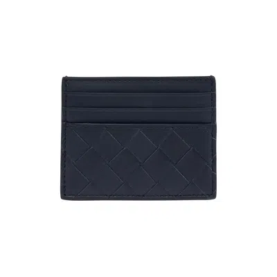 Pre-owned Bottega Veneta Intrecciato Credit Card Case 'abyss/cypress' | Grey | Men's Size Onesize