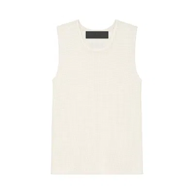 Pre-owned Essentials Fear Of God  Waffle Tank 'shell' | Cream | Women's Size S In White