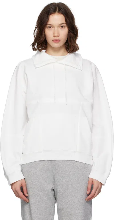Mm6 Maison Margiela Sweatshirt With Stand-up Collar In White