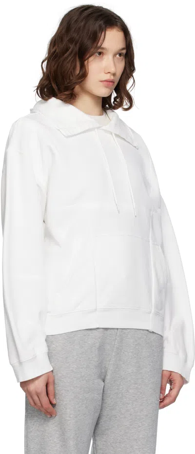 Mm6 Maison Margiela Sweatshirt With Stand-up Collar In White