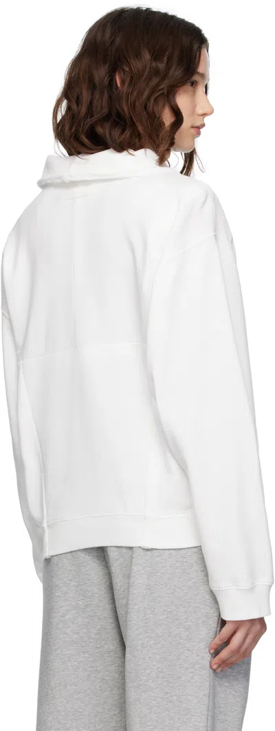 Mm6 Maison Margiela Sweatshirt With Stand-up Collar In White