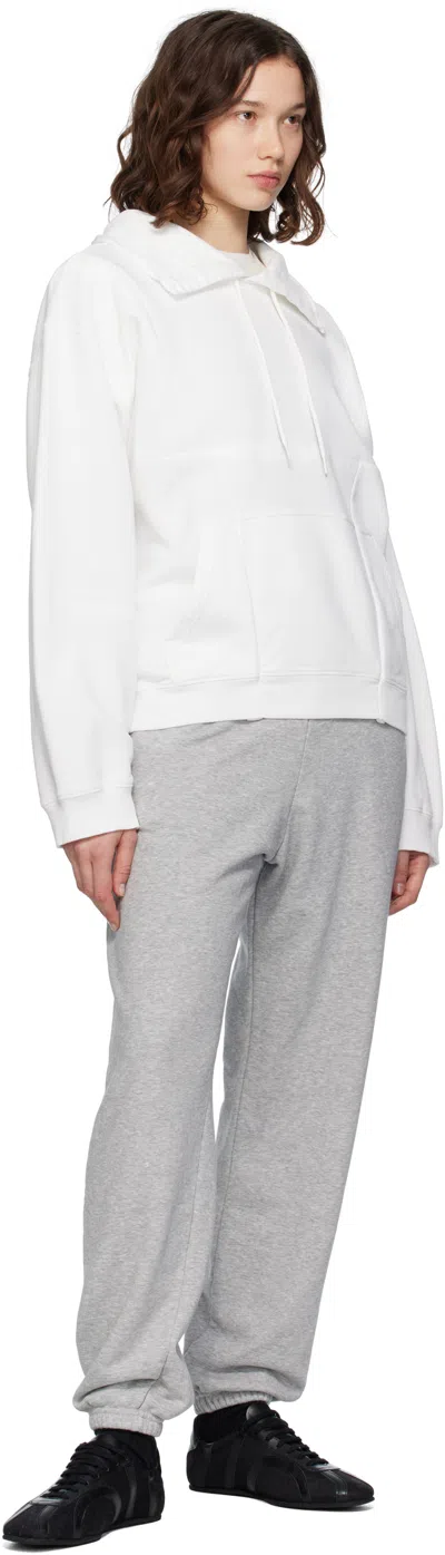 Mm6 Maison Margiela Sweatshirt With Stand-up Collar In White