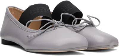 Mm6 Maison Margiela Gray Anatomic Numeric Ballerina Flats