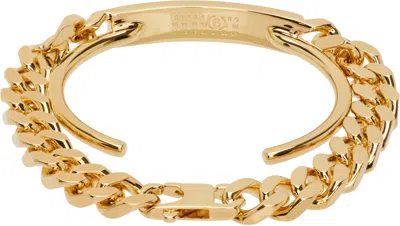 Mm6 Maison Margiela Logo Cuff Bracelet