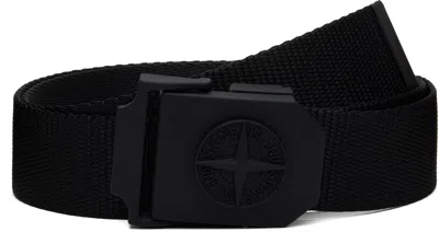 Stone Island Black 9300940 Nylon Tape Belt