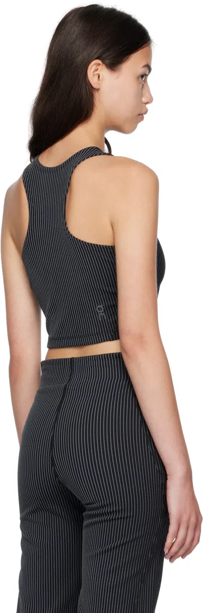 On Black All-day Ribbed Crop Sport Top