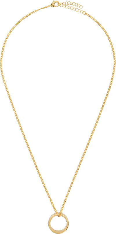 Mm6 Maison Margiela Minimal Logo Pendant Ring Necklace