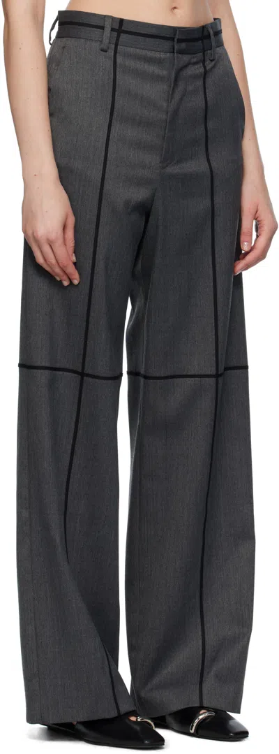 Mm6 Maison Margiela Gray Tailoring Wool Trousers