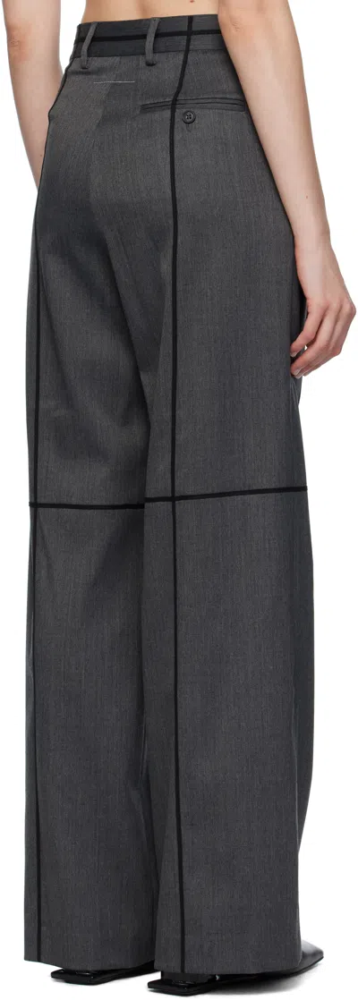 Mm6 Maison Margiela Gray Tailoring Wool Trousers