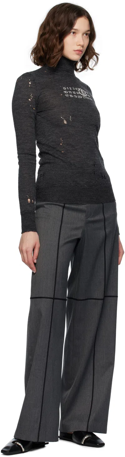 Mm6 Maison Margiela Gray Tailoring Wool Trousers