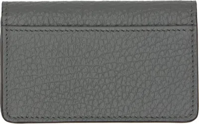 Maison Margiela Gray Grained Leather Card Holder