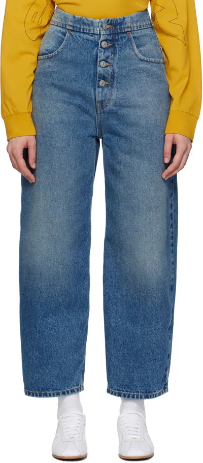 Mm6 Maison Margiela Blue Straight-leg Jeans