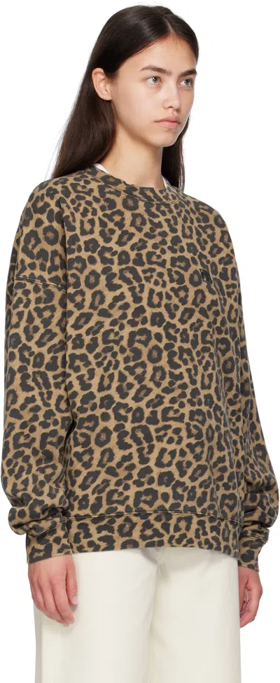 Anine Bing Brown & Black Miles Sweatshirt