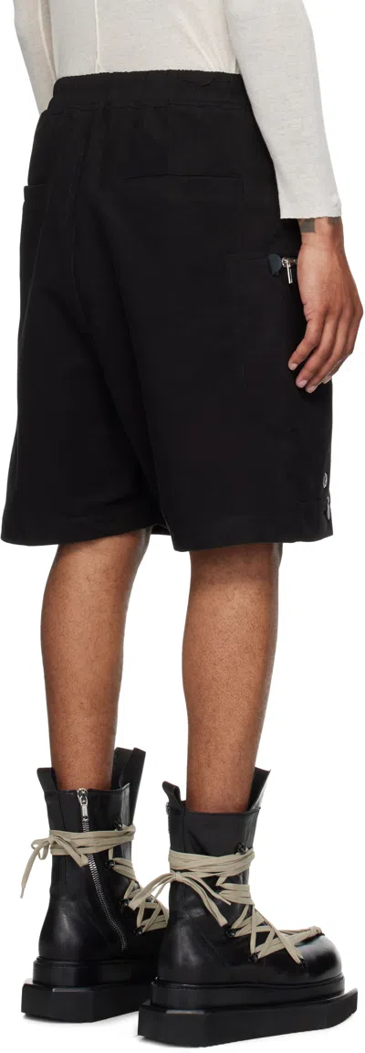 Rick Owens Drawstring Elastic Waist Shorts In Black