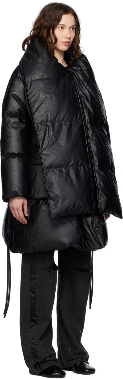Mm6 Maison Margiela Mm6 By Maison Margiela Short Asymmetrical Down Jacket In Polyamide