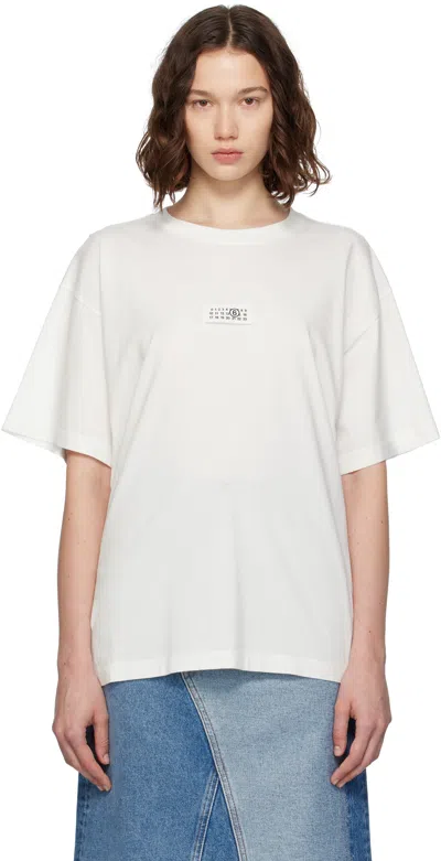 Mm6 Maison Margiela Relaxed Fit Short-sleeved T-shirt In White