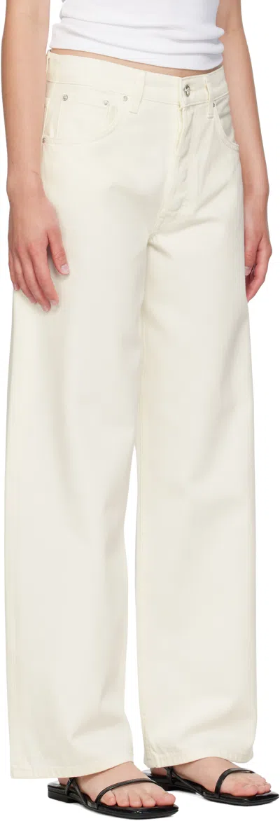 Anine Bing White Straight Leg Jeans