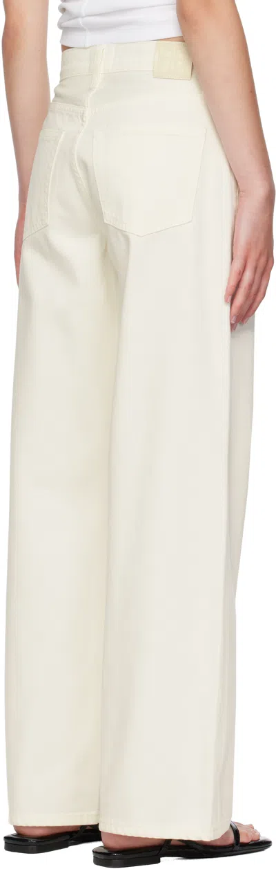 Anine Bing White Straight Leg Jeans