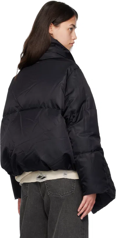 Mm6 Maison Margiela Black Scarf Down Jacket