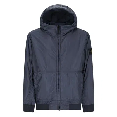 Stone Island Padded Jacket With Drip-proof And Wind-resistant In Blue