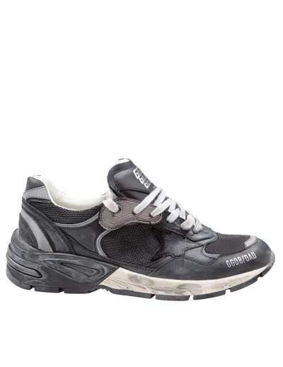 Golden Goose Black Leather And Mesh Running Dad Sneakers In Black