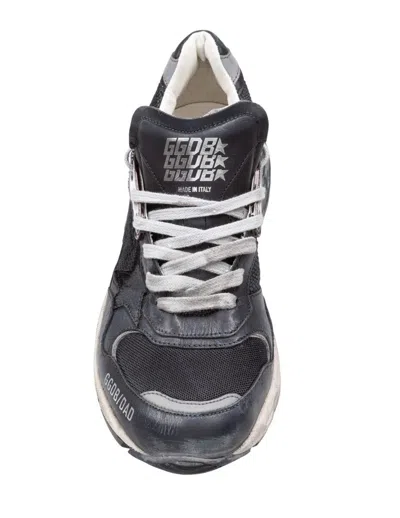 Golden Goose Black Leather And Mesh Running Dad Sneakers In Black