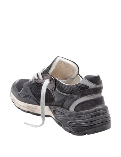 Golden Goose Black Leather And Mesh Running Dad Sneakers In Black
