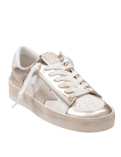 Golden Goose Low Top Sneakers With Metallic Finish And Star Detail