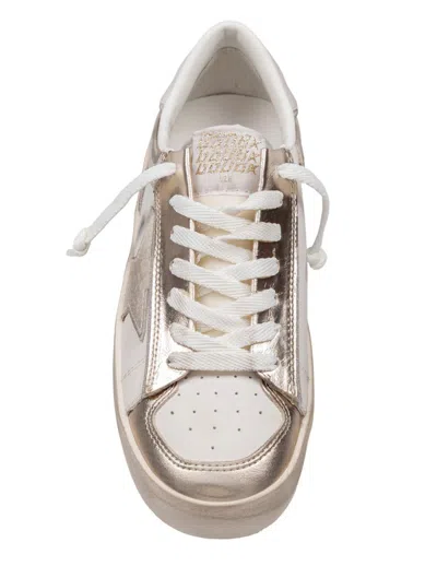 Golden Goose Low Top Sneakers With Metallic Finish And Star Detail