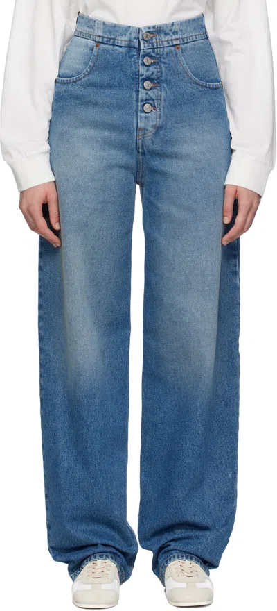 Mm6 Maison Margiela Blue Straight-leg Jeans