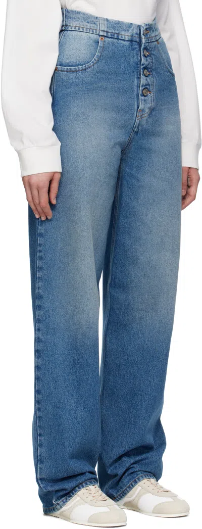 Mm6 Maison Margiela Blue Straight-leg Jeans