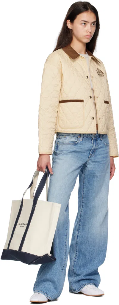 Sporty And Rich Off-white 'ny Health Club' Tote