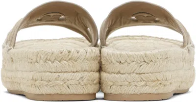 Versace Beige Medusa '95 Platform Espadrille Sandals