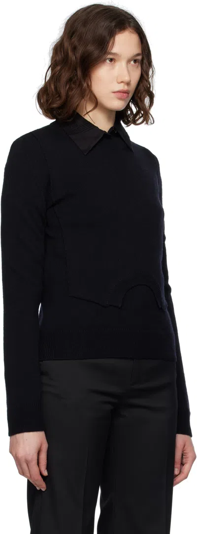 Mm6 Maison Margiela Wool Sweater In Black