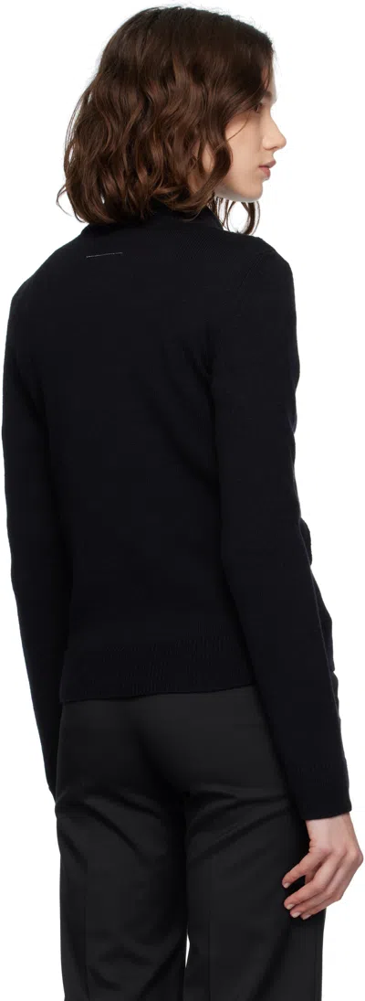 Mm6 Maison Margiela Wool Sweater In Black