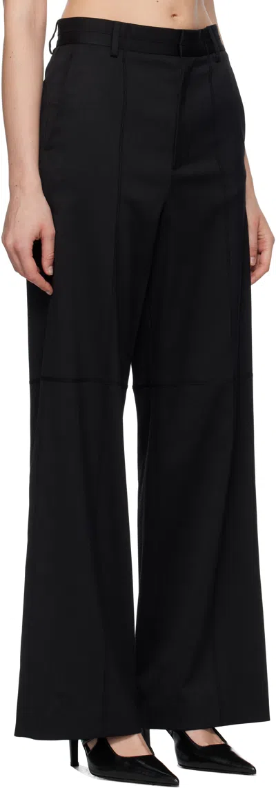 Mm6 Maison Margiela Black Tailoring Wool Trousers