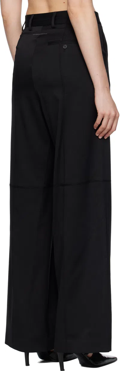 Mm6 Maison Margiela Black Tailoring Wool Trousers