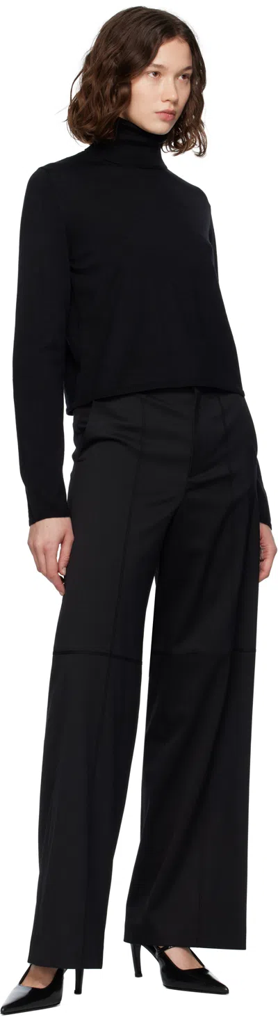 Mm6 Maison Margiela Black Tailoring Wool Trousers