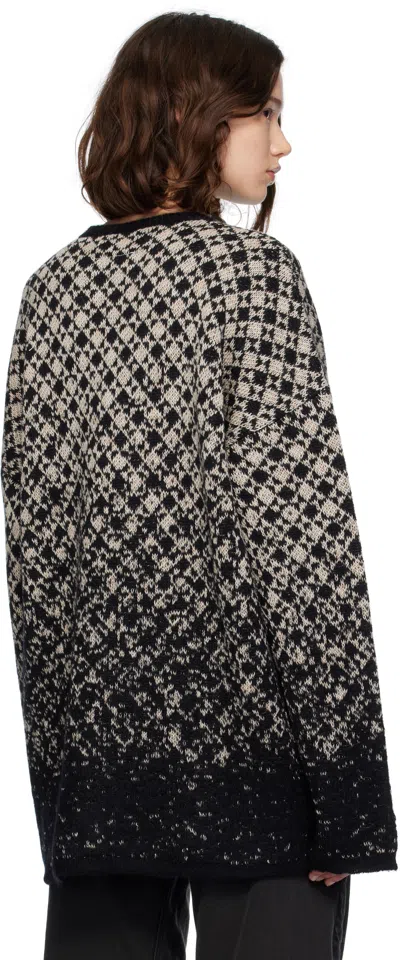 Mm6 Maison Margiela Checkered Pattern Crew Neck Knitwear