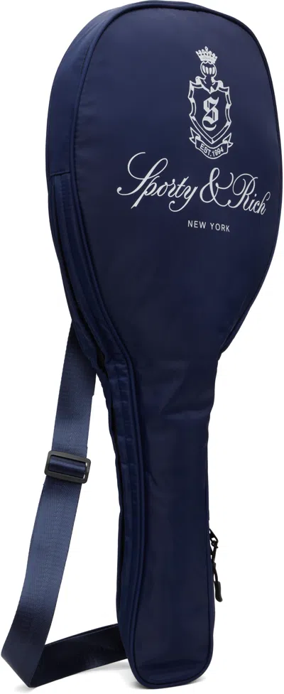 Sporty And Rich Navy Vendome Tennis Bag