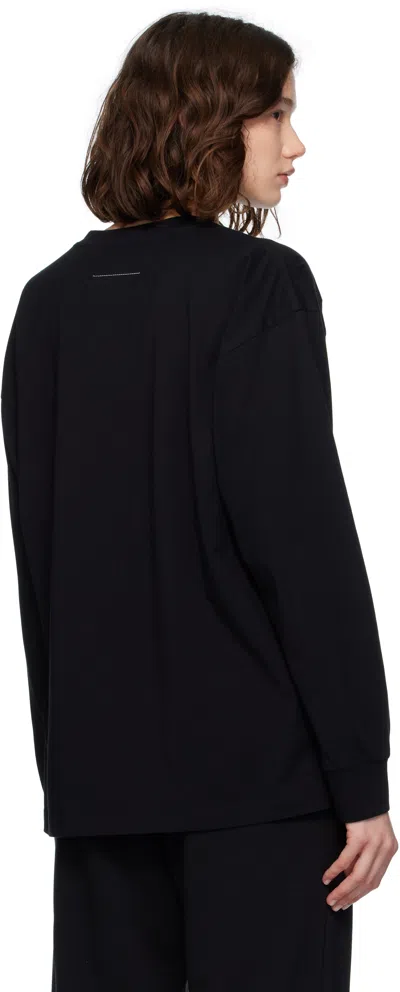 Mm6 Maison Margiela Long Sleeve T-shirt In Black