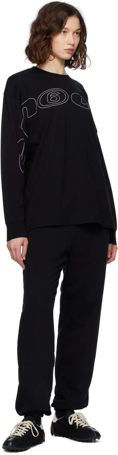 Mm6 Maison Margiela Long Sleeve T-shirt In Black