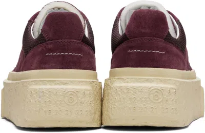 Mm6 Maison Margiela Burgundy Platform Sneakers