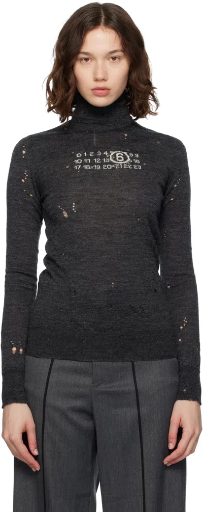 Mm6 Maison Margiela Gray Wool Turtleneck
