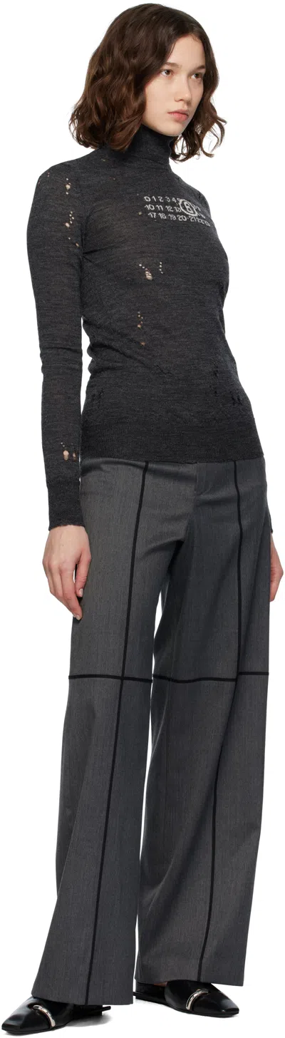 Mm6 Maison Margiela Gray Wool Turtleneck