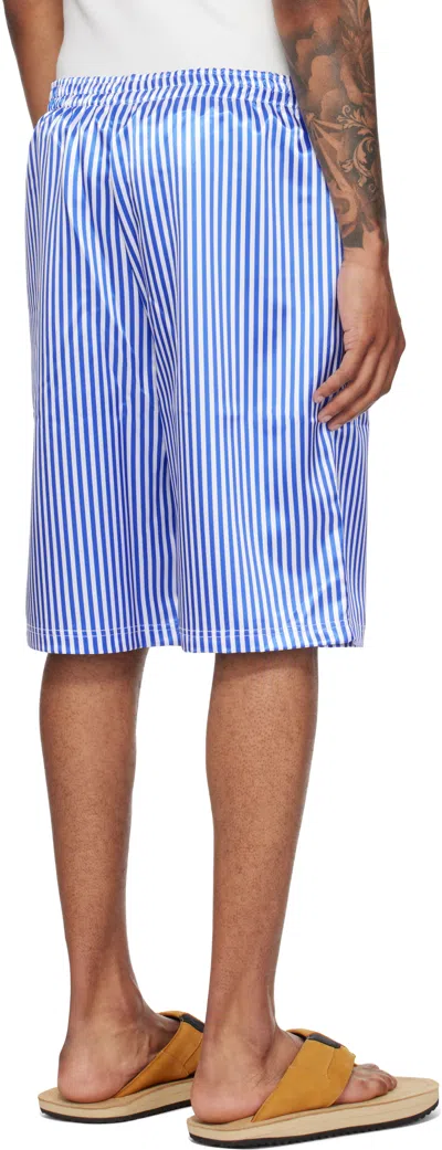 Abra Ssense Exclusive Blue & White Basketball Printed Shorts In Blue